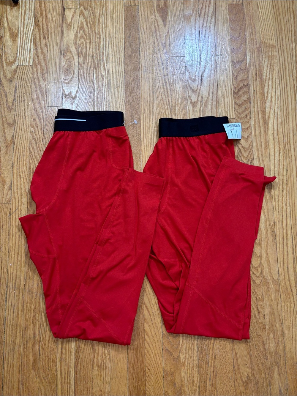 Ten Thousand Men's Performance Base Layer Tights Red Size M 2 Pair Lot